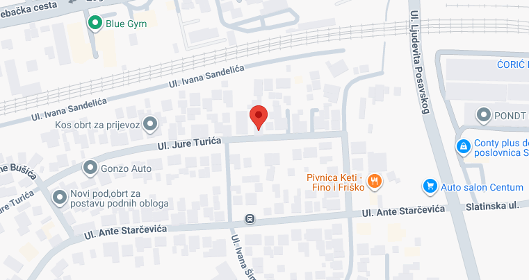 Prikaz lokacije servisa na karti u Sesvetama